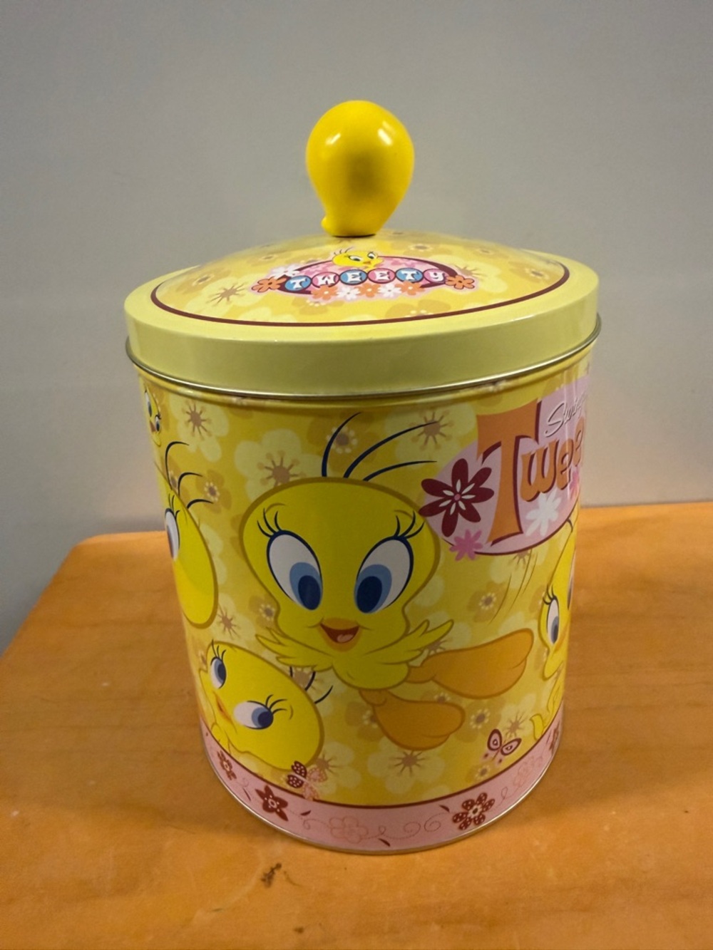 Warner Brothers Unique Tweety Bird Canister Produced ByThe Tin Box Company